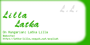 lilla latka business card